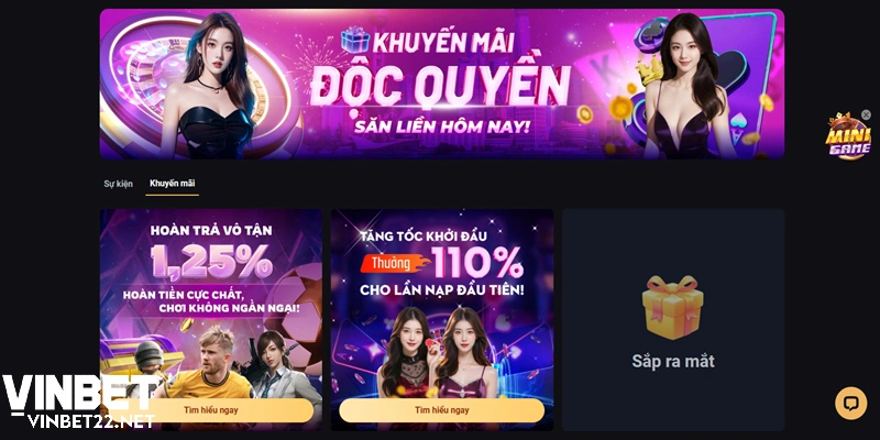 Kho khuyến mãi quà thưởng không giới hạn