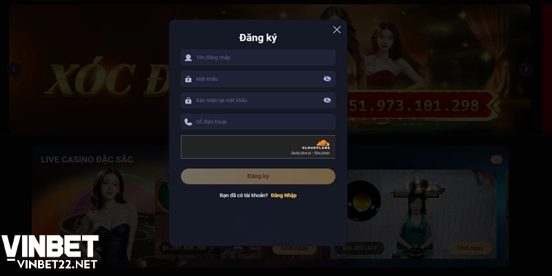 Quy trình đăng ký và thao tác đăng nhập