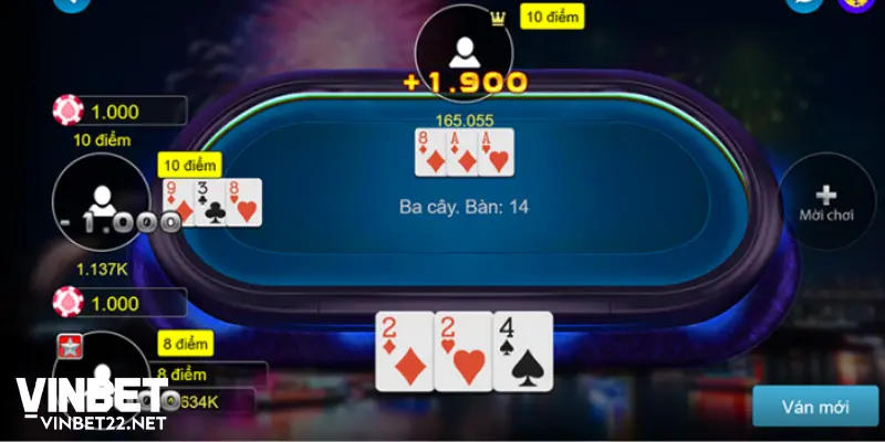 Cách tính điểm trong đánh bài 3 cây đổi thưởng